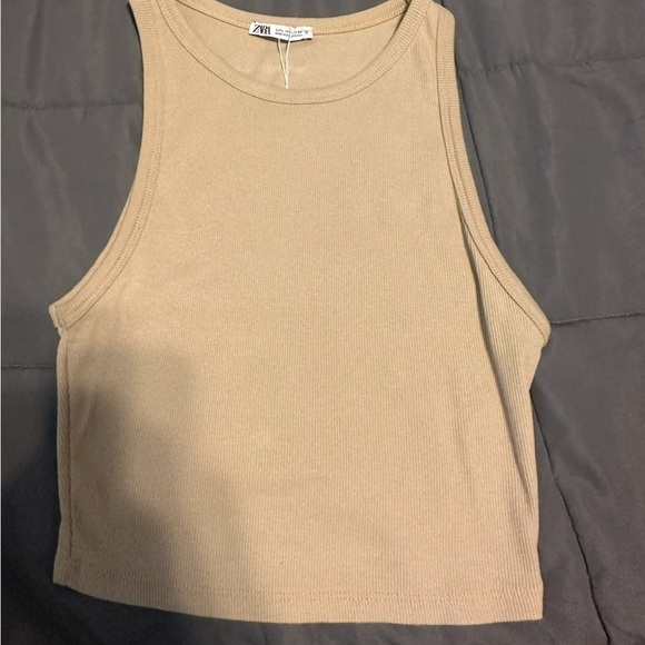 Women’s beige Zara tank top NWT SIZE MEDIUM - Picture 1 of 3
